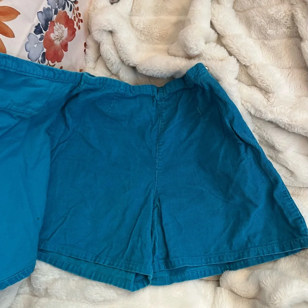 Vintage 90s Old Navy Girls 8/10 Blue Corduroy Snap Midwest Cowgirl Skort Preppy
